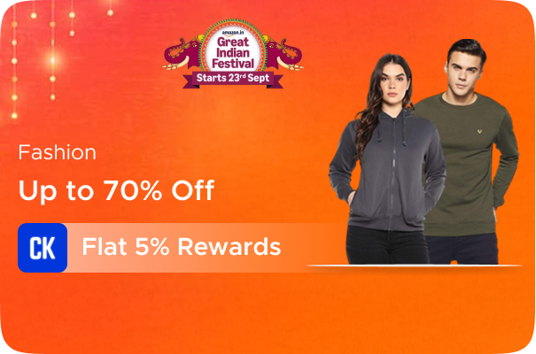 Amazon: Up to 70% Off on Fashion + Flat 5% Rewards